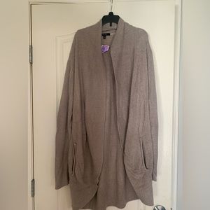 Women's Long Sweater XL Dress length by Witty Fox Gray soft
